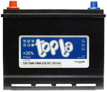 75Ah Asia TOPLA Top (+/-) (1) 740EN. Фото 2