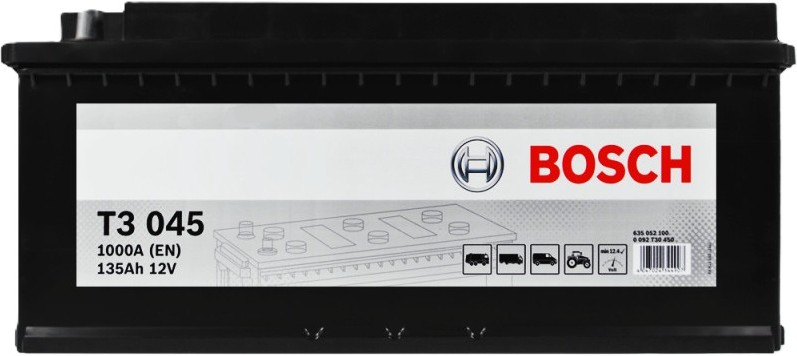 135Ah Truck BOSCH T3 Heavy Duty  (+/-) (1) 1 000EN