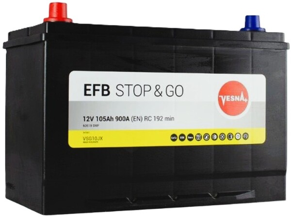 105Ah Asia VESNA EFB (+/-) (1) 900EN