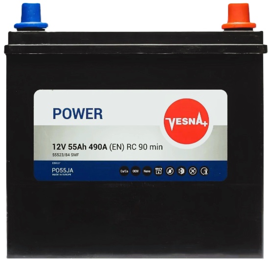 55Ah Asia VESNA Power (-/+) (0) 490EN