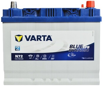 72Ah Asia VARTA Blue Dynamic EFB (-/+) (0) 760EN. Фото 2