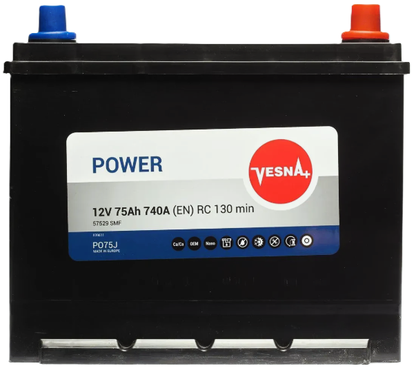 75Ah Asia VESNA Power (-/+) (0) 740EN