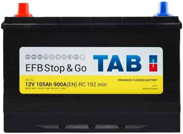 105Ah Asia TAB EFB (+/-) (1) 900EN