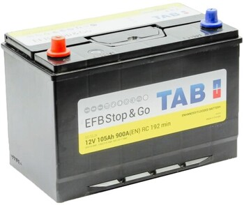 105Ah Asia TAB EFB (+/-) (1) 900EN. Фото 2