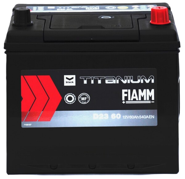 60Ah Asia FIAMM TITANIUM BLACK*** (-/+) (0) 540EN. Фото 2