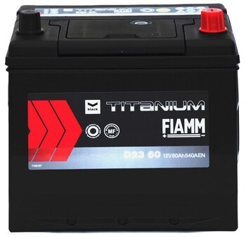 60Ah Asia FIAMM TITANIUM BLACK*** (-/+) (0) 540EN. Фото 2