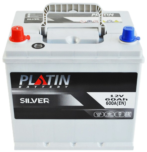 60Ah Asia PLATIN SILVER (+/-) (1) 600EN . Фото 3