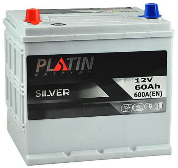 60Ah Asia PLATIN SILVER (+/-) (1) 600EN 