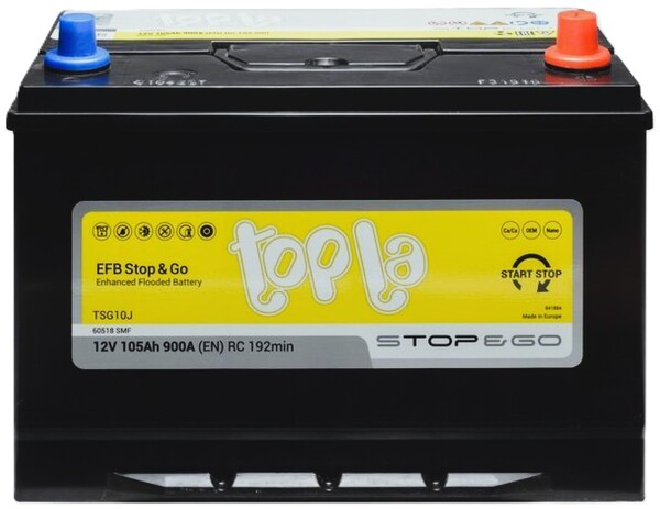 105Ah Asia TOPLA EFB (-/+) (0) 900EN