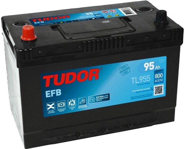 95Ah Asia TUDOR EFB (+/-) (1) 800EN