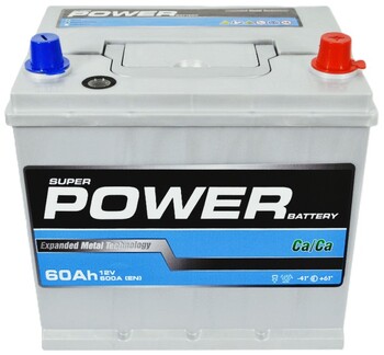 60Ah Asia POWER SMF Silver Asia (-/+) (0) 600EN. Фото 2