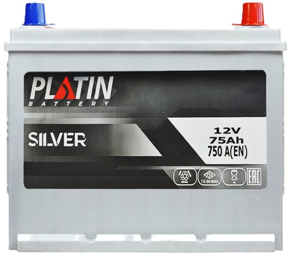 75Ah Asia PLATIN SILVER (-/+) (0) 750EN. Фото 2