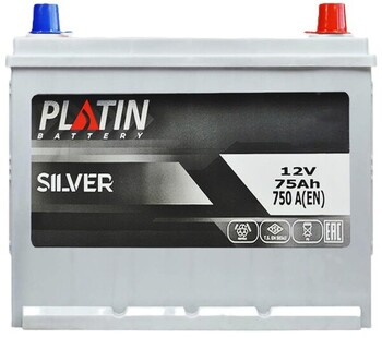75Ah Asia PLATIN SILVER (-/+) (0) 750EN. Фото 2