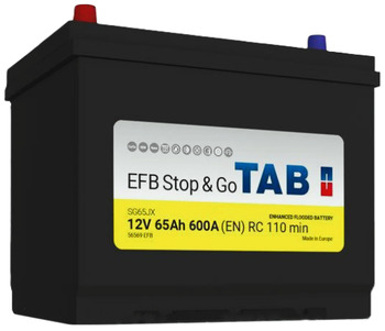 65Ah Asia TAB EFB (+/-) (1) 600EN з бортом
