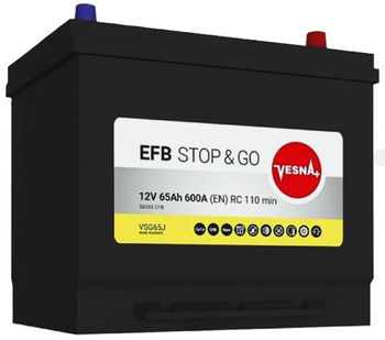 65Ah Asia VESNA EFB (-/+) (0) 600EN