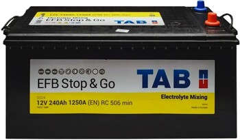 240Ah Truck TAB EFB STOP GO (+/-) (1) 1 250EN