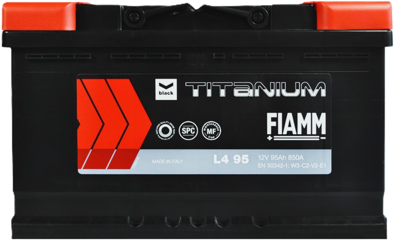 95Ah Euro FIAMM Titanium (-/+) (0) 850EN короткий