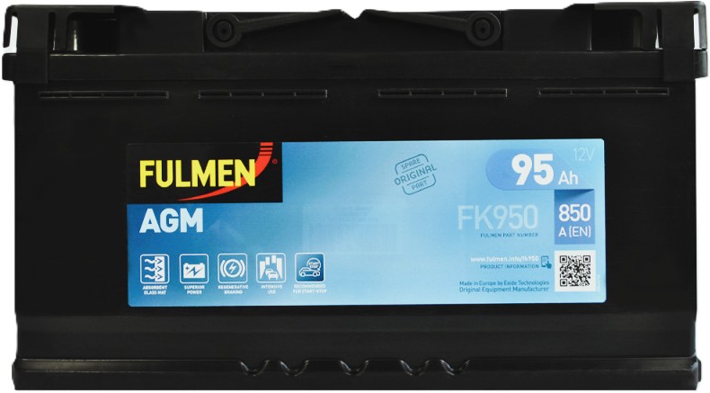 95Ah Euro FULMEN Start-Stop AGM (-/+) (0) 850EN