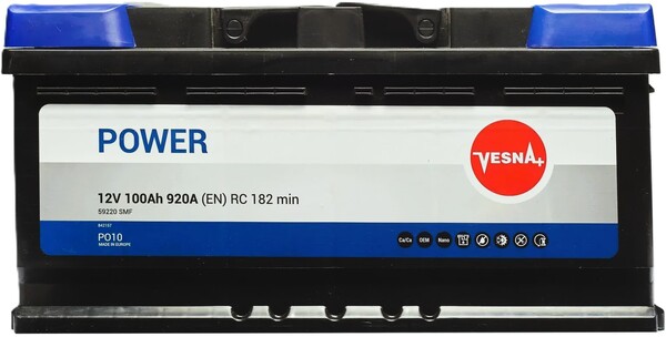 100Ah Euro VESNA Power (-/+) (0) 850EN