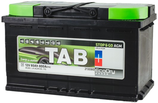 80Ah Euro TAB Start-Stop AGM (-/+) (0) 800EN