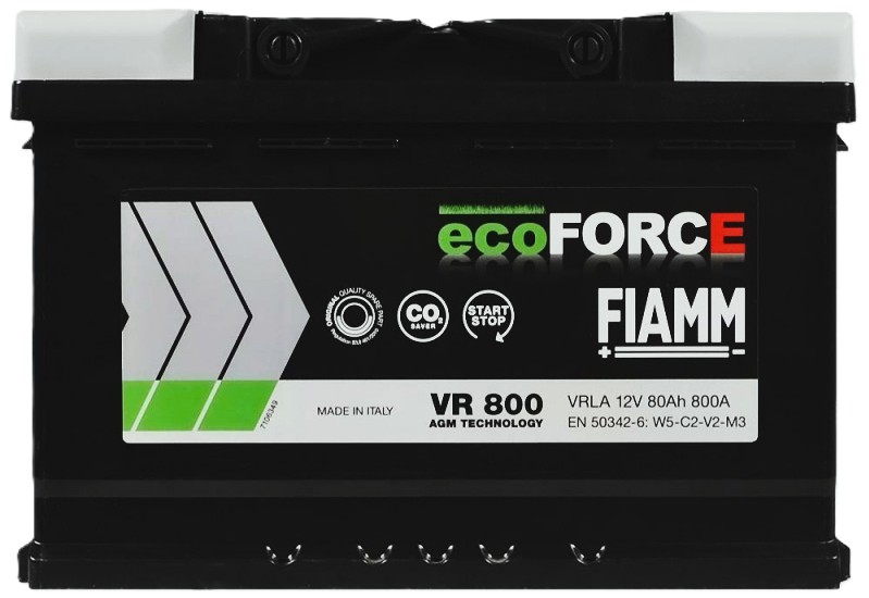 80Ah Euro FIAMM Start-Stop AGM (-/+) (0) 800EN