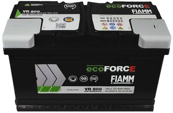 80Ah Euro FIAMM Start-Stop AGM (-/+) (0) 800EN. Фото 2