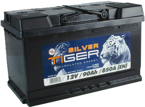 90Ah Euro TIGER Silver (-/+) (0) 850EN короткий