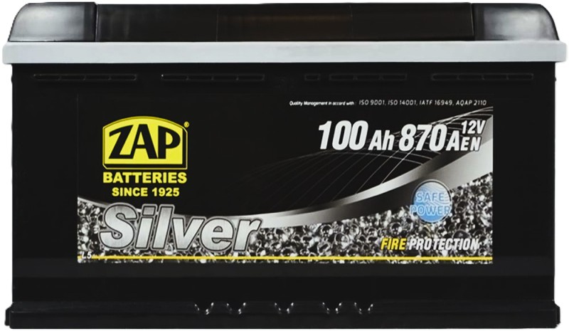 100Ah Euro ZAP SILVER (-/+) (0) 870EN
