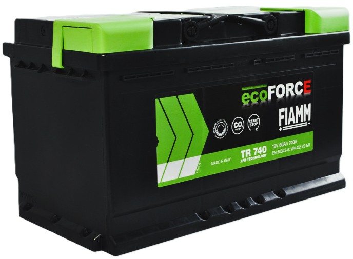 80Ah Euro FIAMM EFB (-/+) (0) 740EN низький. Фото 2