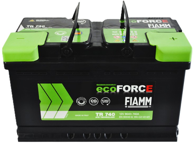 80Ah Euro FIAMM EFB (-/+) (0) 740EN низький. Фото 3