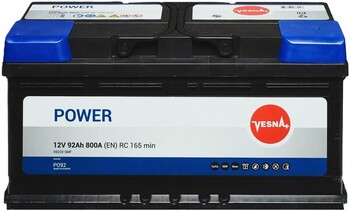 92Ah Euro VESNA Power (-/+) (0) 800EN низький