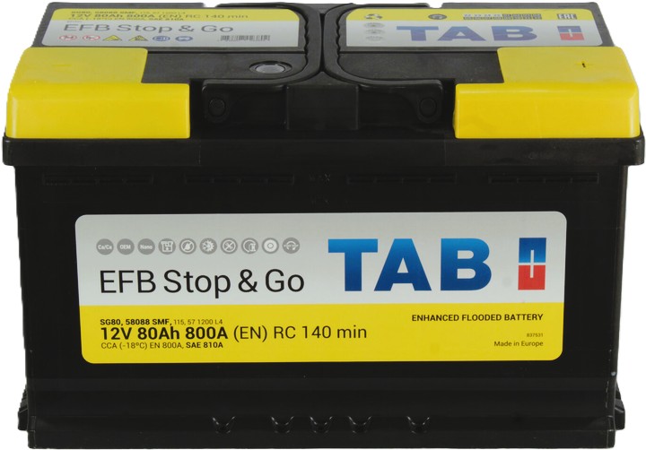 80Ah Euro TAB MAGIC EFB (-/+) (0) 800EN