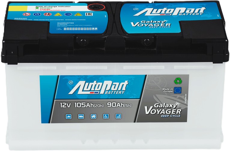 105Ah Euro AUTOPART Voyager DEEP CYCLE (-/+) (0) 90EN