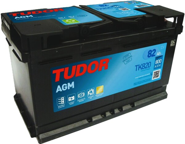 82Ah Euro TUDOR Start-Stop AGM (-/+) (0) 800EN. Фото 2