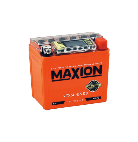 Акумулятор мотоциклетний MAXION DS-IGEL  5Ah (-/+) (0) (70En) YTX5L-BS DS