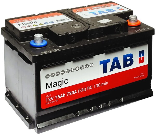 75Ah Euro TAB MAGIC EFB  (-/+) (0) 730EN низький. Фото 2